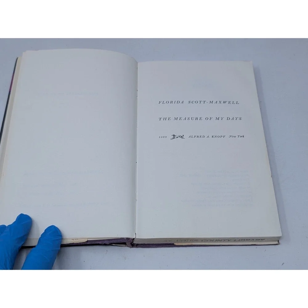 The Measure of My Days by Florida Scott-Maxwell Hardcover Book DJ 1968 Lib Aging